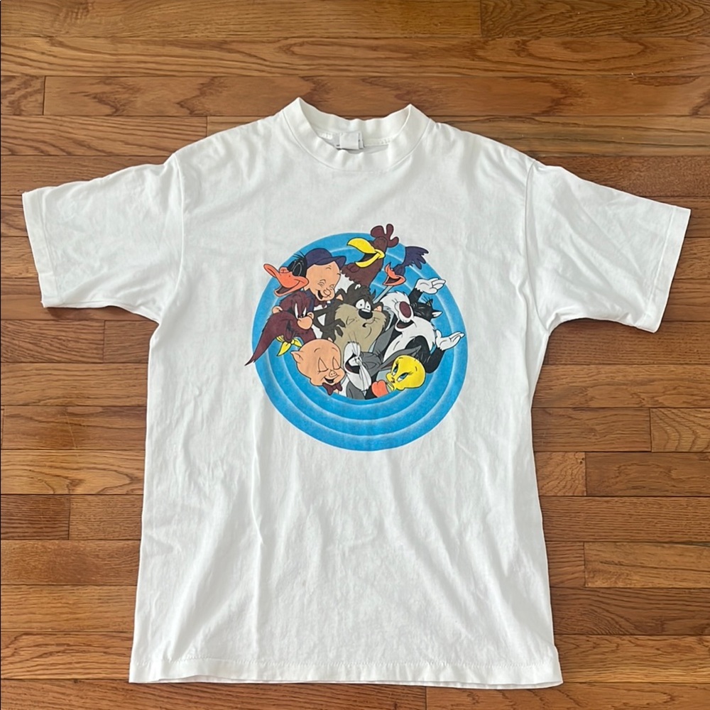 Vintage Acme Clothing Co Warner Bros Looney Tunes White Graphic Tee Men’s Large